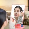 22 LED Lights Rechargeable Cosmetic Mirror 180° Rotation Makeup Mirror Touch Control Dimmable Vanity Mirror