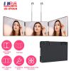 3 Way Mirror with Telescopic Hanger Tri-fold Mirror Personal Makeup Mirror for Self Shaving Hair Cutting Dyeing Curling Braiding