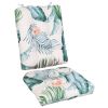 2Pcs Rocking Chair Cushion Upper And Lower Back And Seat Sets with Non-Slip Ties Polyester Fiber Filling Comfortable for Indoor Home Office Car