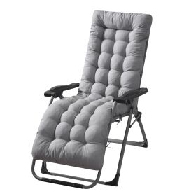 67x22in Chaise Lounger Cushion Recliner Rocking Chair Sofa Mat Deck Chair Cushion (Option: Grey)