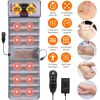 Full Body Electric Massage Mat with Heat Vibration Massage Pad Cushion Back Massage Mattress Chair Pad with Neck Massage Pillow with 10 Vibration Moto