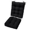 2Pcs Rocking Chair Cushion Upper And Lower Back And Seat Sets with Non-Slip Ties Polyester Fiber Filling Comfortable for Indoor Home Office Car