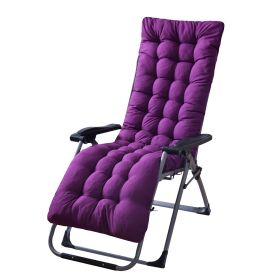 67x22in Chaise Lounger Cushion Recliner Rocking Chair Sofa Mat Deck Chair Cushion (Option: Purple)