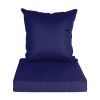 Outdoor Seat Cushion Set Waterproof Patio Furniture Cushion and Back Pillow Fade Resistant Deep Seat Set Chair Pad with Removable Cover for Chair Sofa