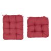2Pcs Rocking Chair Cushion Upper And Lower Back And Seat Sets with Non-Slip Ties Polyester Fiber Filling Comfortable for Indoor Home Office Car